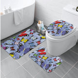 Cool Butterfly Bath Room Toilet Set