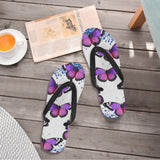 Purple Butterfly Women's Flip Flops