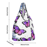 3 Pack Of Purple Butterfly Grocery Bags