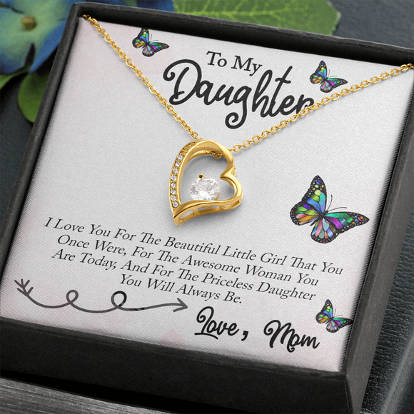 I Love You For The Beautiful Little Girl Forever Love Necklace For Daughter Image  3 - iPlexy.com
