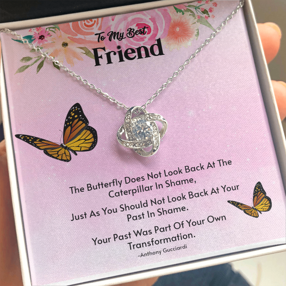 The Butterfly Does Not Look Back Love Knot Necklace For Best Friend